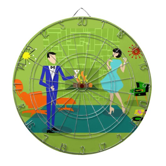 Mittelalterliches Modern Couple Dart Board Dartscheibe (vorne)