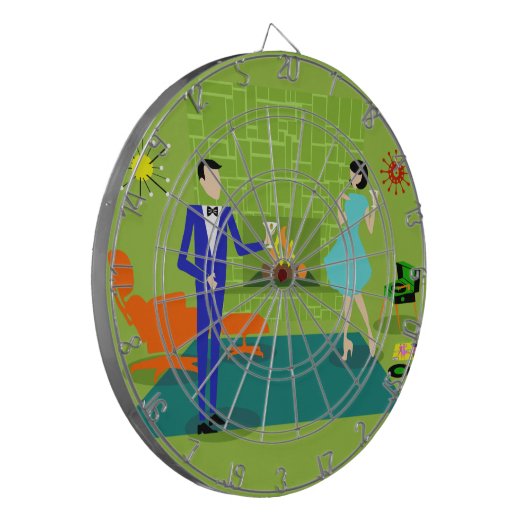 Mittelalterliches Modern Couple Dart Board Dartscheibe (Vorderseite Links)