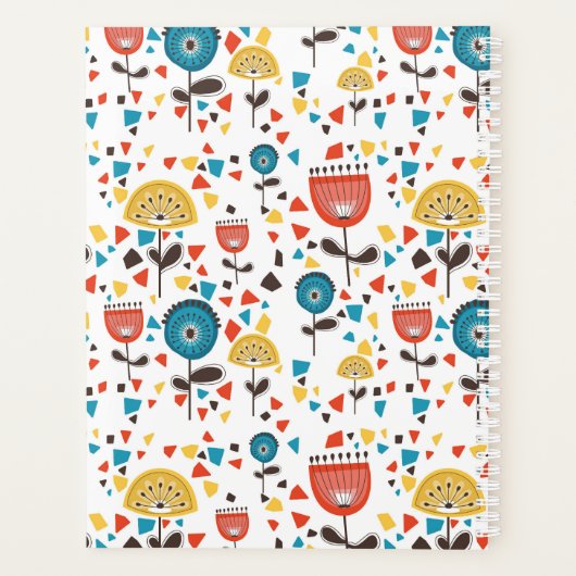 Mittelalterliches, modernes, farbenfrohes, florale planer (Rückseite)