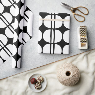 Mittelalterliches modernes geometrisches Muster Geschenkpapier