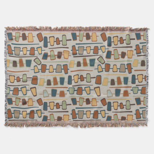 Mittelalterliches, modernes Groovy Throw Blanket Decke (Vorderseite)
