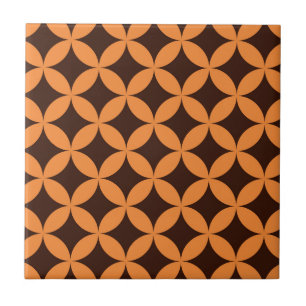 Mittelalterliches modernes orangefarbenes Kreis-Mu Fliese