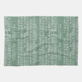 Mittelalterliches Musik-Manuskript-aquamarines Küchentuch (Horizontal)