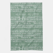 Mittelalterliches Musik-Manuskript-aquamarines Küchentuch (Vertikal)