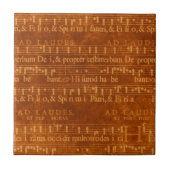 Mittelalterliches Musik-Manuskript, Rost-Farbe Fliese (Vorderseite)