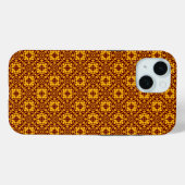 Mittelalterliches Muster Gold & Rot Case-Mate iPhone Hülle (Rückseite (Horizontal))