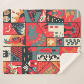 Mittelalterliches Muster nahtlos. Dekortextur Sherpadecke (Vorderseite (Horizontal))