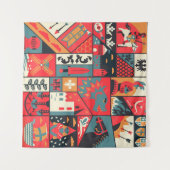 Mittelalterliches Muster nahtlos. Dekortextur Wandteppich (Vorderseite (Horizontal))