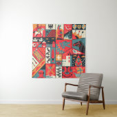 Mittelalterliches Muster nahtlos. Dekortextur Wandteppich (Beispiel)