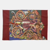 Mittelalterliches Nobelman buntes belichtetes Küchentuch (Horizontal)