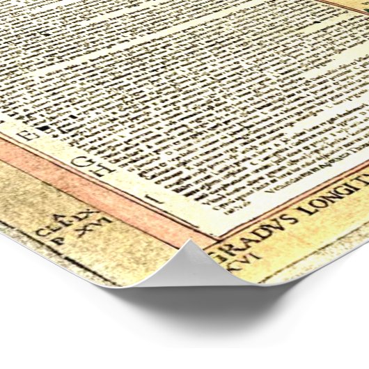 Mittelalterliches Nordeuropa-Kartenplakat Poster (Ecke)