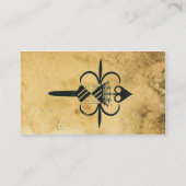 Mittelalterliches Pergament mit Visitenkarte (Rückseite)