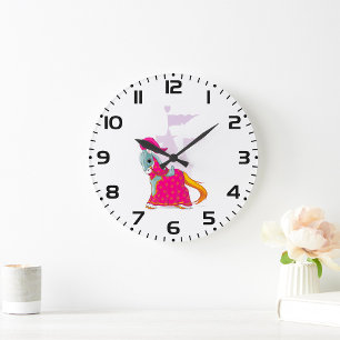 Mittelalterliches Pferd Große Wanduhr