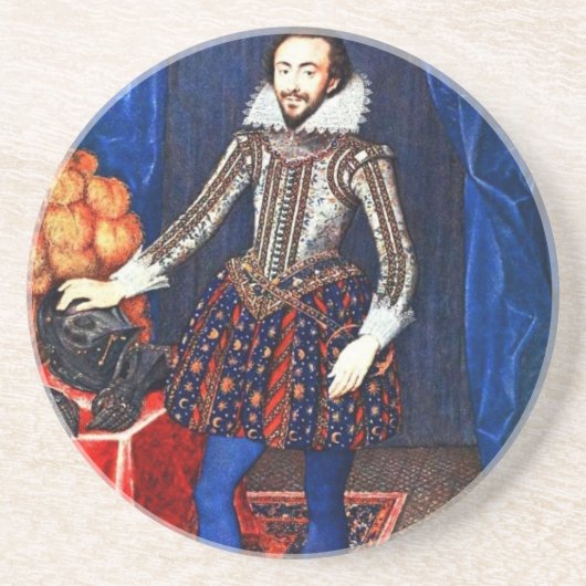 Mittelalterliches Portrait Getränkeuntersetzer (Vorne)