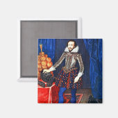 Mittelalterliches Portrait Magnet (Vorderseite/Rückseite)