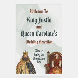 Mittelalterliches Renaissance-Königliches Hochzeit Acrylschild