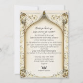 Mittelalterliches Renaissancefantasieparkett Einladung (Vorderseite)