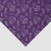 Mittelalterliches Ritterhelm-Muster Lila Seidenpapier (Detail)