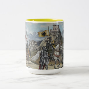 Mittelalterliches Ritterhorn Party Zweifarbige Tasse