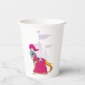 Mittelalterliches Ritterpferd in Armor Fantasie Pappbecher (Vorderseite)