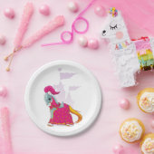 Mittelalterliches Ritterpferd in Armor Fantasie Pappteller (Party)