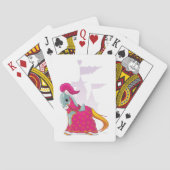 Mittelalterliches Ritterpferd in Armor Fantasie Spielkarten (Rückseite)