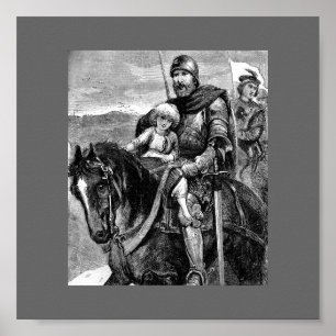 Mittelalterliches Ritterposter Poster