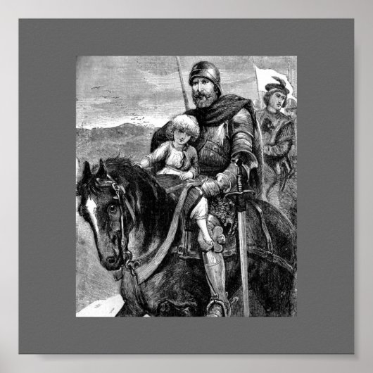 Mittelalterliches Ritterposter Poster (Vorne)