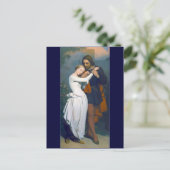 Mittelalterliches romanisches Paar Postkarte (Stehend Vorderseite)