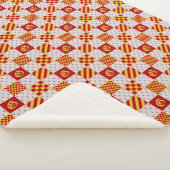 Mittelalterliches Rotes Gelbes Ermine Heraldic Mag Sherpadecke (3/4)