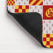 Mittelalterliches rotes gelbes, heraldisches Muste Mousepad (Ecke)