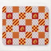 Mittelalterliches rotes gelbes, heraldisches Muste Mousepad (Vorne)