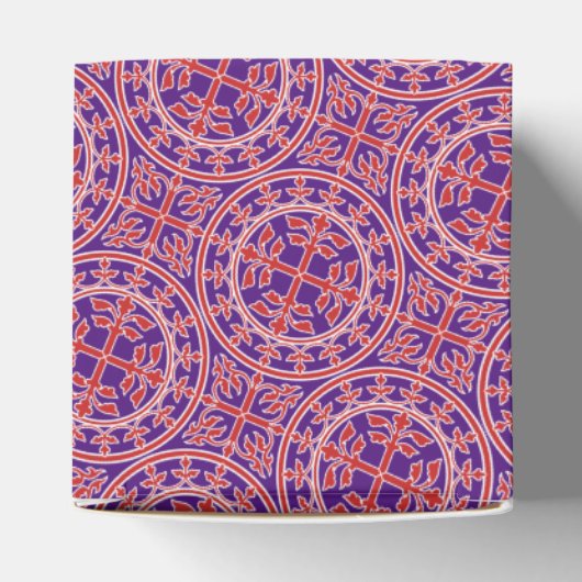 Mittelalterliches Rotes Lila Kraut Blätter Romanes Geschenkschachtel (Oben)