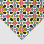 Mittelalterliches Rotgrünes Schwarzes Kreuzmuster Seidenpapier (Ausschnitt)