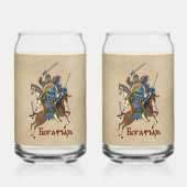 Mittelalterliches Russisches Bogatyr Dosenglas (Vorderseite)