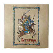 Mittelalterliches Russisches Bogatyr Fliese (Vorderseite)