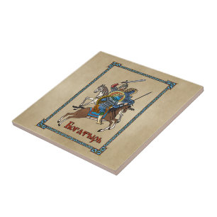 Mittelalterliches Russisches Bogatyr Fliese