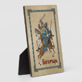 Mittelalterliches Russisches Bogatyr Fotoplatte (Seite)