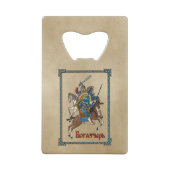 Mittelalterliches Russisches Bogatyr Geldkarten Flaschenöffner (Rückseite)