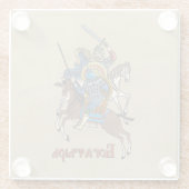 Mittelalterliches Russisches Bogatyr Glasuntersetzer (Rückseite)