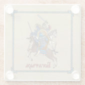 Mittelalterliches Russisches Bogatyr Glasuntersetzer (Rückseite)