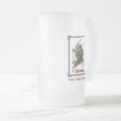 Mittelalterliches Russisches Bogatyr Mattglas Bierglas (VorderseiteRechts)