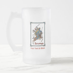 Mittelalterliches Russisches Bogatyr Mattglas Bierglas