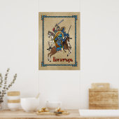 Mittelalterliches Russisches Bogatyr Poster (Küche)