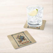 Mittelalterliches Russisches Bogatyr Rechteckiger Pappuntersetzer (Vor Ort)