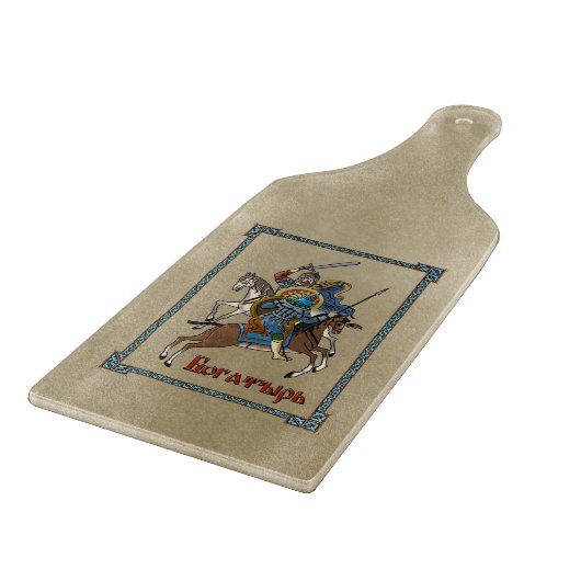 Mittelalterliches Russisches Bogatyr Schneidebrett (Ecke)