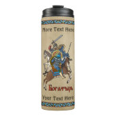 Mittelalterliches Russisches Bogatyr Thermosbecher (Vorderseite)
