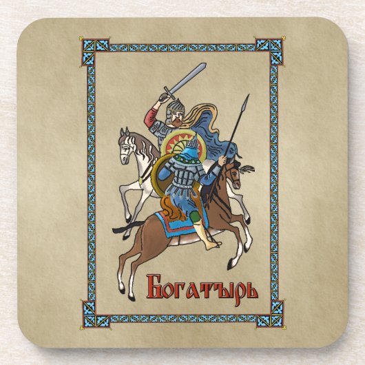 Mittelalterliches Russisches Bogatyr Untersetzer (Vorderseite)
