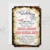 Mittelalterliches Rustikales Vintages Korallengebi Einladung (Vorderseite)