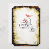 Mittelalterliches Rustikales Vintages Korallengebi Einladung (Rückseite)